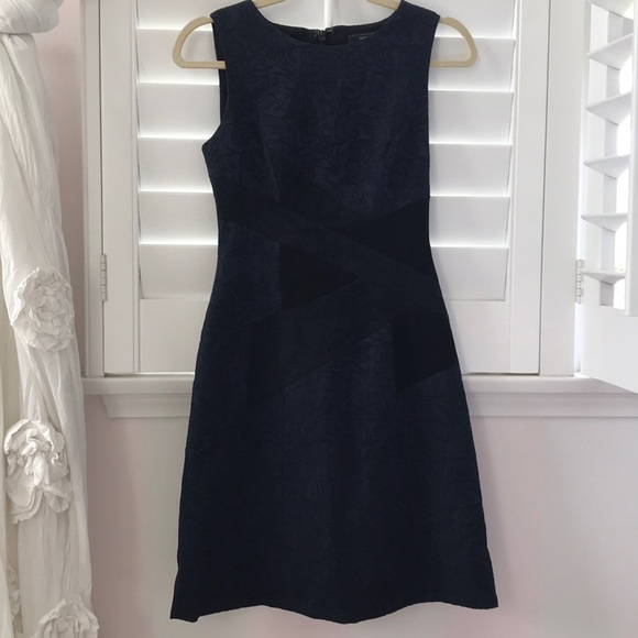 Navy and Black Lace Party Dress - Picture 1 of 3